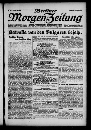 Berliner Morgen-Zeitung vom 15.09.1916