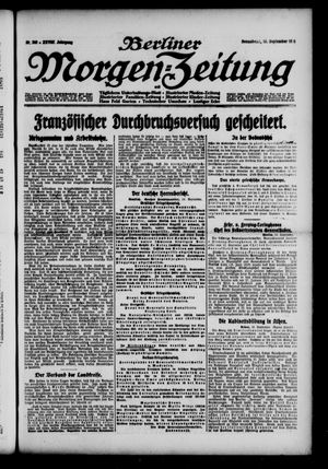 Berliner Morgen-Zeitung vom 16.09.1916
