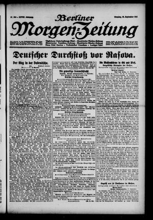 Berliner Morgen-Zeitung vom 19.09.1916