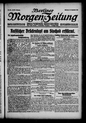 Berliner Morgen-Zeitung vom 20.09.1916