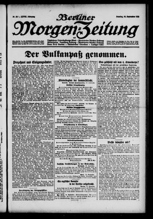 Berliner Morgen-Zeitung vom 24.09.1916
