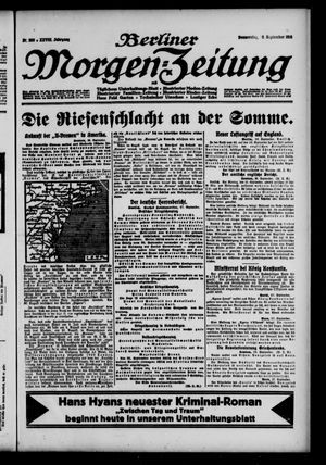 Berliner Morgen-Zeitung vom 28.09.1916