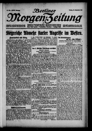 Berliner Morgen-Zeitung vom 29.09.1916
