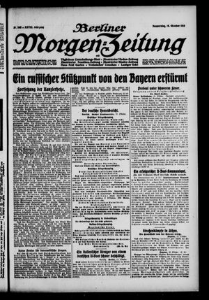 Berliner Morgen-Zeitung vom 19.10.1916