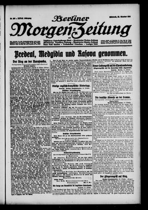 Berliner Morgen-Zeitung vom 25.10.1916