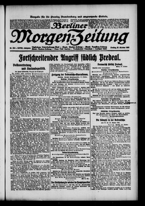 Berliner Morgen-Zeitung vom 27.10.1916