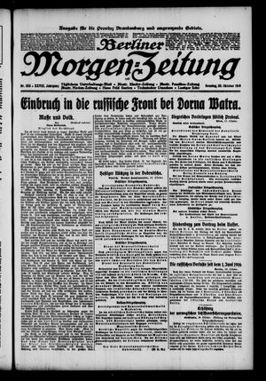 Berliner Morgen-Zeitung vom 29.10.1916