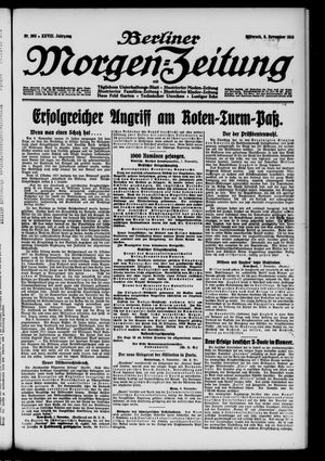 Berliner Morgen-Zeitung vom 08.11.1916