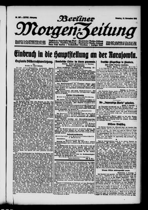 Berliner Morgen-Zeitung vom 12.11.1916