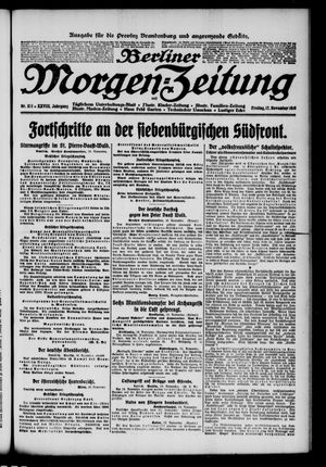 Berliner Morgen-Zeitung vom 17.11.1916