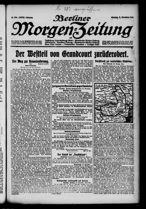 Berliner Morgen-Zeitung vom 21.11.1916