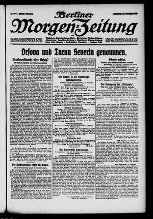 Berliner Morgen-Zeitung vom 25.11.1916