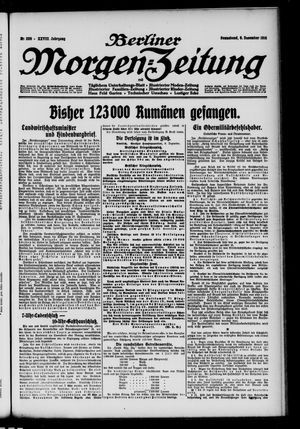Berliner Morgen-Zeitung vom 09.12.1916