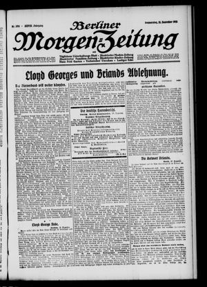 Berliner Morgen-Zeitung vom 21.12.1916