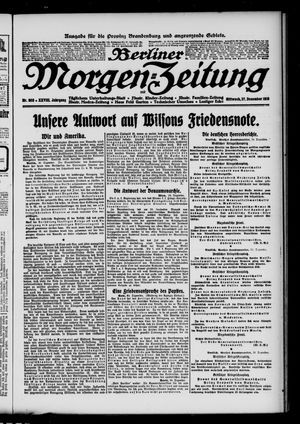 Berliner Morgen-Zeitung vom 27.12.1916