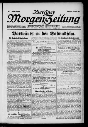 Berliner Morgen-Zeitung vom 04.01.1917