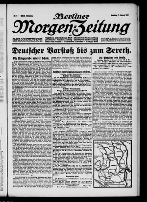Berliner Morgenzeitung vom 07.01.1917
