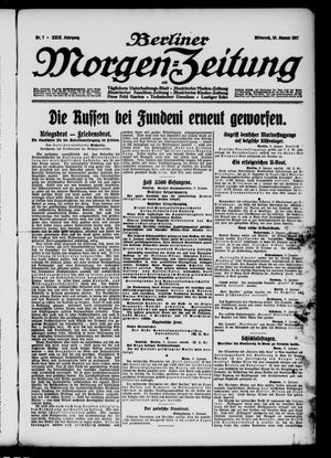 Berliner Morgenzeitung vom 10.01.1917