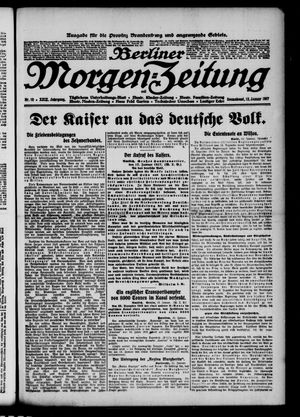 Berliner Morgenzeitung vom 13.01.1917
