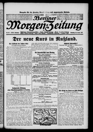Berliner Morgen-Zeitung vom 23.01.1917