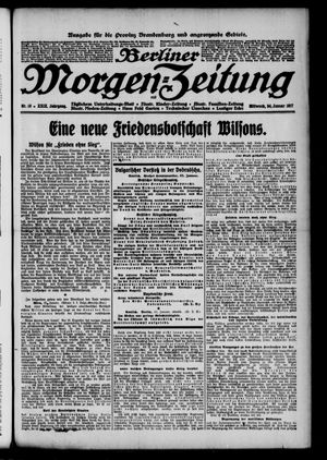 Berliner Morgenzeitung vom 24.01.1917