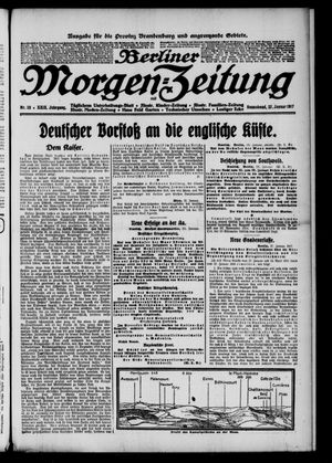 Berliner Morgenzeitung vom 27.01.1917