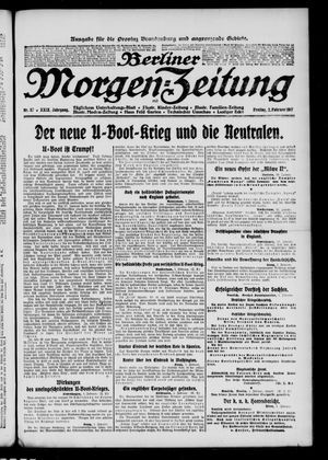 Berliner Morgenzeitung vom 02.02.1917