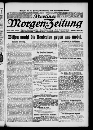 Berliner Morgenzeitung vom 06.02.1917