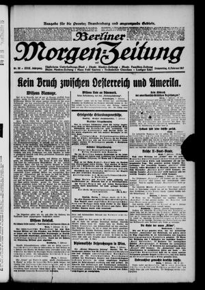 Berliner Morgenzeitung vom 08.02.1917