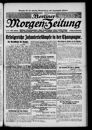 Berliner Morgenzeitung vom 16.02.1917