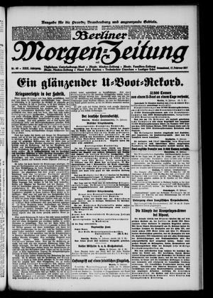 Berliner Morgenzeitung on Feb 17, 1917