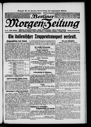 Berliner Morgenzeitung vom 20.02.1917