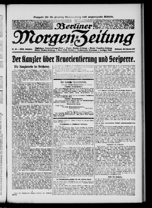 Berliner Morgenzeitung vom 28.02.1917