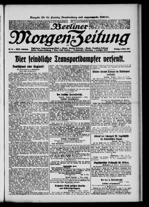 Berliner Morgenzeitung vom 02.03.1917