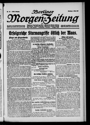 Berliner Morgenzeitung vom 06.03.1917