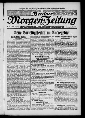 Berliner Morgenzeitung vom 11.03.1917