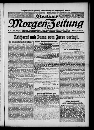 Berliner Morgenzeitung vom 14.03.1917