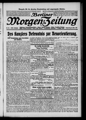 Berliner Morgenzeitung vom 15.03.1917