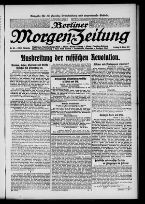 Berliner Morgenzeitung vom 16.03.1917