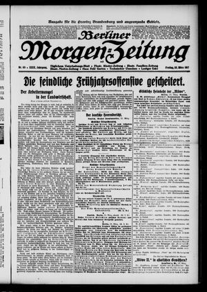 Berliner Morgenzeitung vom 23.03.1917
