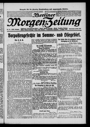 Berliner Morgenzeitung vom 24.03.1917