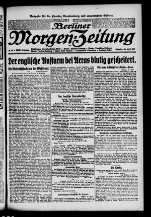 Berliner Morgen-Zeitung vom 24.04.1917