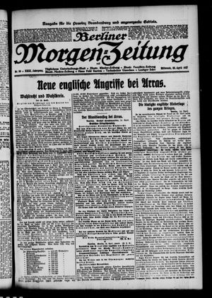 Berliner Morgen-Zeitung vom 25.04.1917