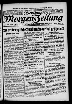 Berliner Morgen-Zeitung vom 29.04.1917