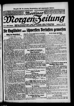 Berliner Morgen-Zeitung vom 13.05.1917