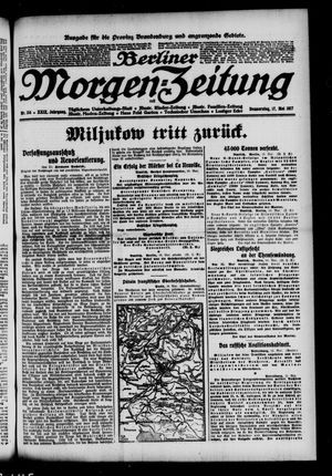 Berliner Morgen-Zeitung vom 17.05.1917