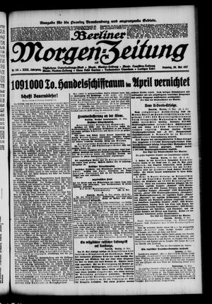 Berliner Morgen-Zeitung vom 20.05.1917