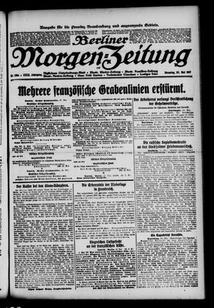 Berliner Morgen-Zeitung vom 29.05.1917