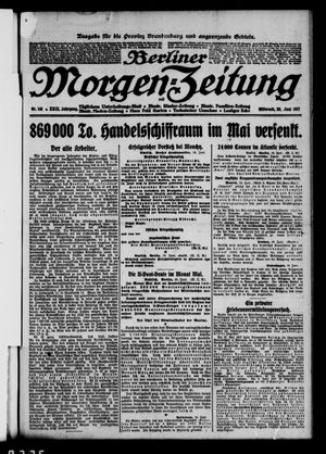 Berliner Morgen-Zeitung vom 20.06.1917