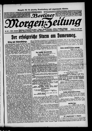 Berliner Morgen-Zeitung vom 24.06.1917